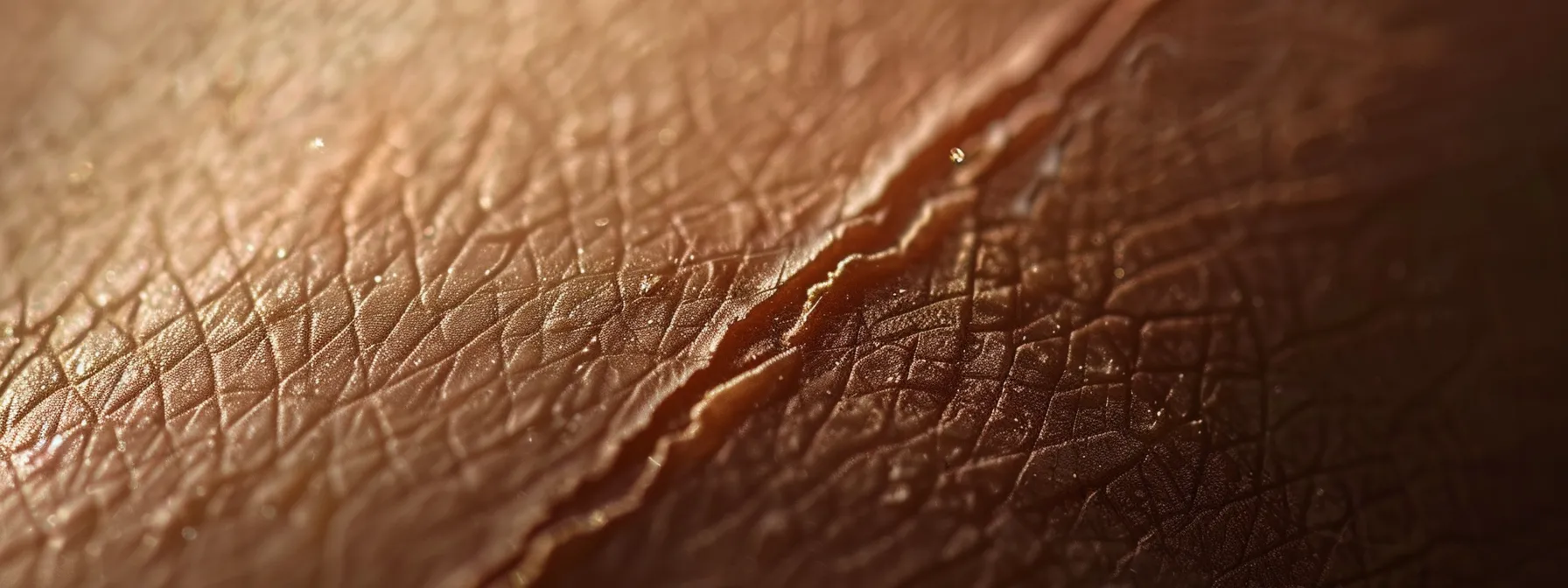 a close-up photo of a smooth, healed scar on a person's skin.